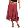 Women's Dress Skirt w/Flutter Tiers and Silver Embroidery