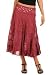 Women's Dress Skirt w/Flutter Tiers and Silver Embroidery