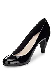 Mid Heel Patent Court Shoes