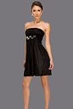 Checkered Trim Strapless Dresses
