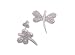 Sterling Silver Small Dragonfly Earrings with CZ Accent Stones