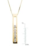14 Karat Yellow Gold Moissanite Slide Pendant Necklace