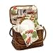 Romance 14in. Rattan & Bamboo Basket w/ Deluxe Service For 2 (Burgundy)