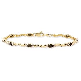 Sapphire and Diamond 10K Gold Bracelet