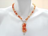 Carnelian Rondell Cluster Necklace
