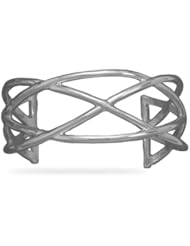 CleverSilvers Rhodium Plated Weave Cuff
