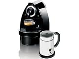Nespresso C100-US-AERO-B Essenza Automatic Single-Serve Espresso Machine with Nespresso Aeroccino Milk Frother, Black