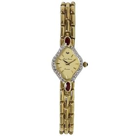 Lucien Piccard 14K Gold, Diamond and Ruby Stones Ladies Watch - LP24844R by Lucien Piccard