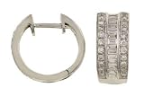 14K White Gold Diamond Earrings