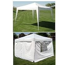 10 x 10 Pop-up White Canopy w/4 Side Walls EZ to set up