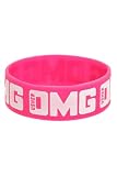 Usher OMG Pink And White Rubber Bracelet Size : One Size