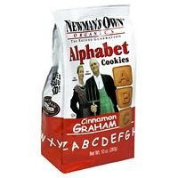 Newman's Own Organics  Alphabet Cookies, Cinnamon Graham, 10-Ounce Bags (Pack of 12)