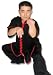 Black Kungfu Uniform with Red Interloop Top(top only)