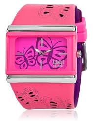 Q and Q Women Analog Watch Pink Case & Leather Band