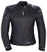 TOURMASTER/CORTECH LNX WOMENS LEATHER MOTORCYCLE JACKET BLACK SIZE:MED