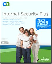 Software: Internet Security Suite Plus 2008 W/$10,000 Warranty
