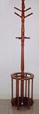 Cherry Finish Coat Rack With Umbrella Stand