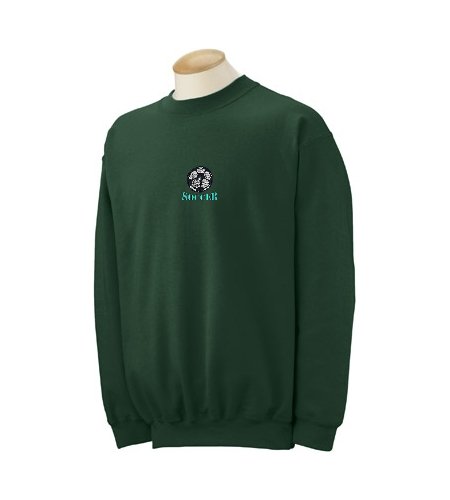 Buy Custom embroidered mean face soccer ball design on sweatshirt
