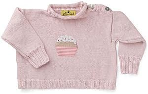Yellow Label Kids Cupcake Sweater, Pink, 1y