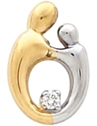 14.75X10.00 Mm 14K Yellow/White Gold Two Tone Sm Mother & Child Dia. Pend.