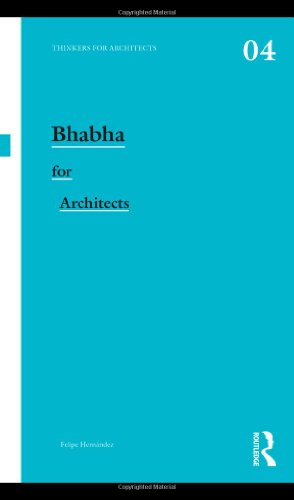 Bhabha for Architects (Thinkers for Architects)