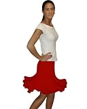 Aris Allen Red Twirly Skirt with Flared Buttom