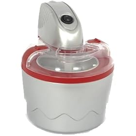 Kitchen Chef - DIC9401R - Sorbeti�re - Silver / Rouge - 0,7 L