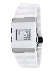 Kenneth Cole New York Womens KC4733 Digi-Tech Digital Roller-Ball White Ceramic Bracelet Watch
