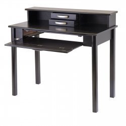 Liso Computer Desk with Hutch - Espresso