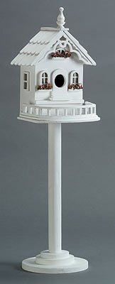 Wood Victorian Birdhouse on Stand