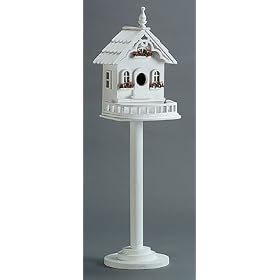 Wood Victorian Birdhouse on Stand from Birdhouses & Accessories
