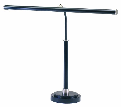 House Of Troy PLED100-527 16-Inch Portable LED Piano Lamp, Black with Satin Nickel Accents