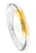 Sterling Silver Gold LEAF Etched Hinged Bangle Bracelet
