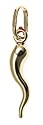 14k Yellow Gold Italian Horn Charm