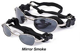 Doggles K9 Optix Sunglasses - SIZE LARGE - SILVER FRAME - MIRROR LENS