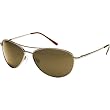 Suncloud Optics Patrol Metal Alloy Frames Polarized Outdoor Sunglasses w/ Free B&F Heart Sticker - Gold/Brown
