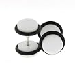 Fake Acrylic Plugs - White 16g Wire; 8mm - Sold as a Pair