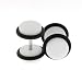 Fake Acrylic Plugs - White 16g Wire; 8mm - Sold as a Pair