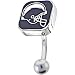 NFL Logo TOP Mount CURVED Belly Ring - San Diego Chargers
