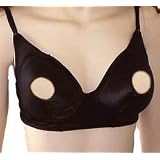 Bra with Open Nipple in One Size and Plus Size in Black, Red or White