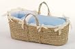 Picci Positano Carry Basket with Comforter and Pad in Blue and Cream