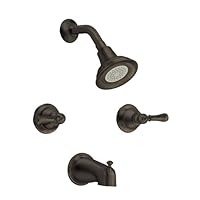 American Standard 7220.732.068 Hampton 2-Handle Tub and Shower Set, Blackened Bronze