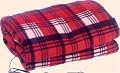 Red 12 Volt Heated Polar Fleece Travel Blanket