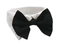 Dog Bow Tie Tuxedo Collar- Black, Medium