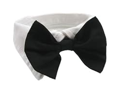 Dog Bow Tie Tuxedo Collar- Black, Large (Neck 16-19")