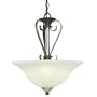 Thomas Lighting SL8265-63 Glenterra - Three Light Pendant, Painted Bronze Finish with Etched Swirl Alabaster Glass
