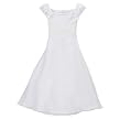 Girls Special Occasion Short-Sleeve Peasant Dress - White