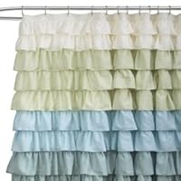 Triangle Home Fashions 11987 Lush Decor Ruffle Shower Curtain, Multi