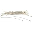 24 Head Pins Sterling Silver Jewelry Part Hat Stick Pin