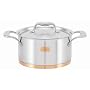 Marco Pierre White Stainless Steel with Copper Base 24cm Casserole + Lid
